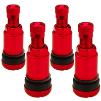 Zawory do felg czerwone X1 Series Red Edition (skręcane, aluminiowe MS525) - 4 szt - Carbonado