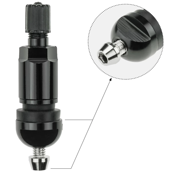 Zawór Wentyl TPMS - 07 STIX do czujnika HUF Beru czarny