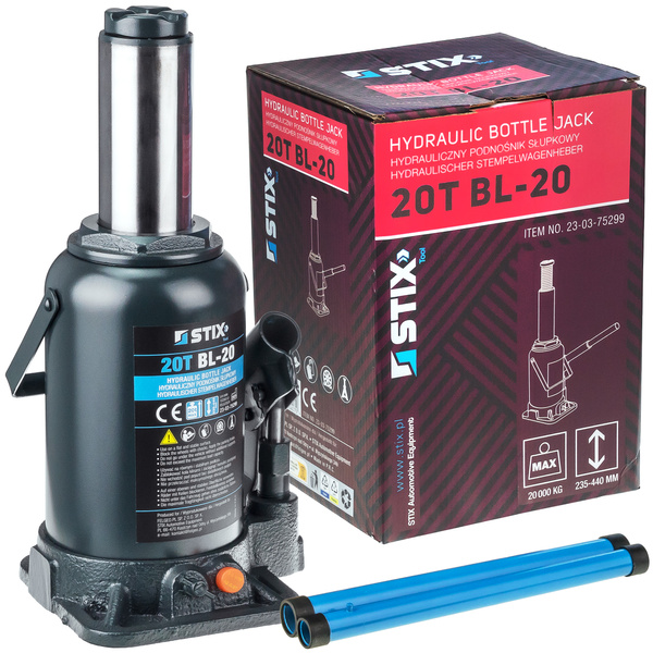 Hydrauliczny podnośnik słupkowy (butelkowy) 20T BL-20 - Stix