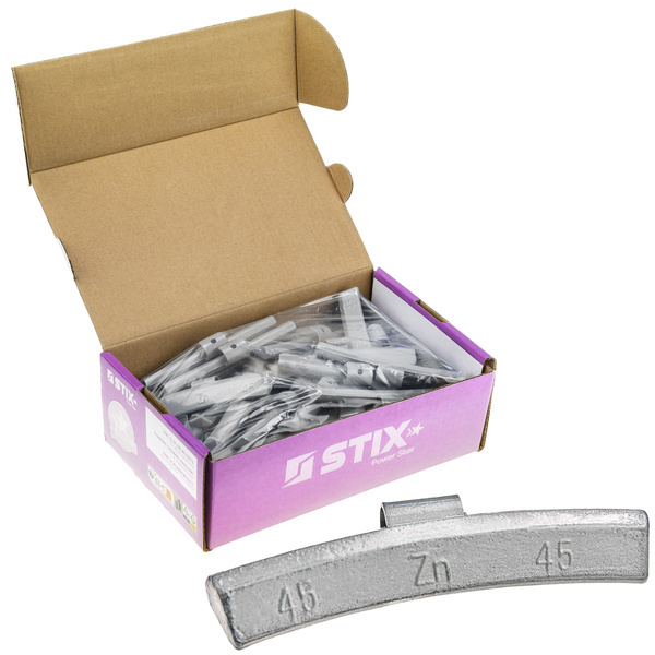 Ciężarki nabijane ALU Cynkowe do felg aluminiowych ZN/A 45g / 50 szt. - Stix