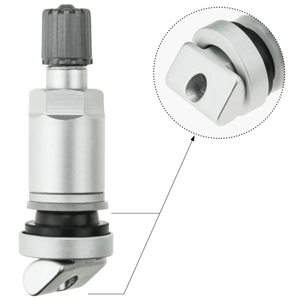 Zawór Wentyl TPMS - 03 STIX do czujnika VDO srebrny 