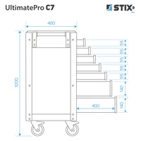 Szafka warsztatowa / wózek narzędziowy 7 szuflad - UltimatePro C7 - Stix