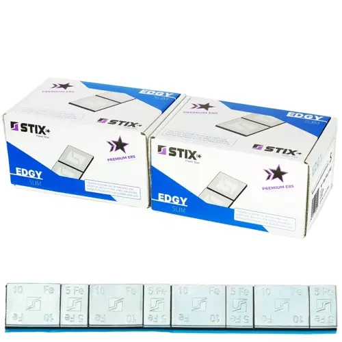 Ciężarki klejone do felg aluminiowych Edgy Slim - 60g (5g+10g / ocynkowane / szeroka taśma) - 200 szt. - Stix