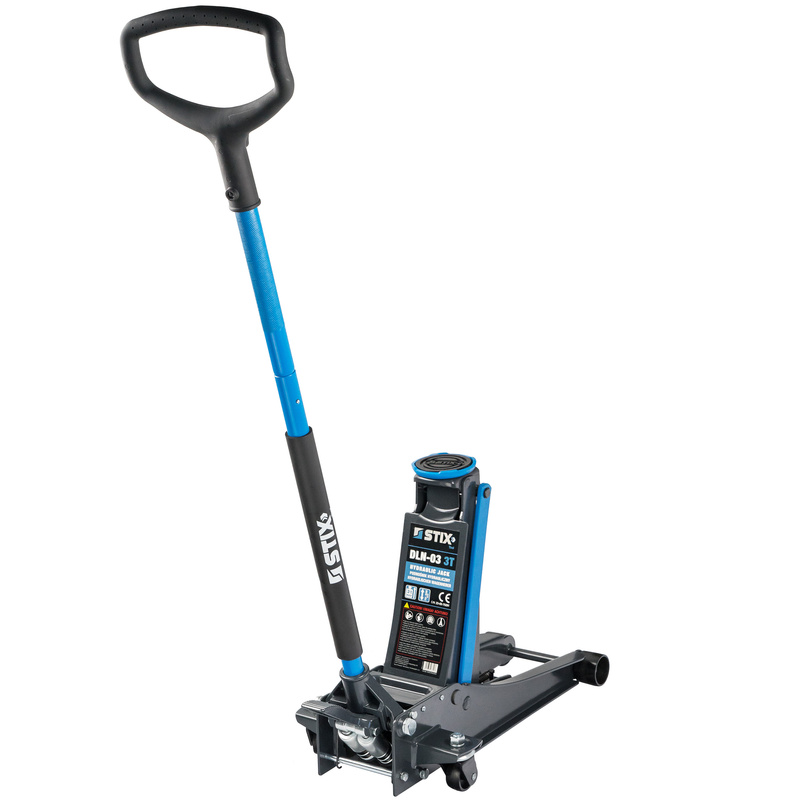 Lewarek / żaba podnośnik hydrauliczny niski profil z pedałem wysokość 75-505 mm DLN-03 3T - Stix